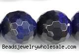 CTE2402 15 inches 12mm facted round blue tiger eye beads