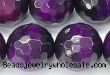 CTE2422 15 inches 12mm faceted round purple tiger eye beads