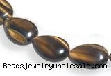 CTE27 12*16mm flat teardrop yellow tiger eye beads Wholesale