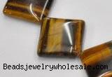 CTE30 15.5 inches 20*20mm diamond yellow tiger eye beads wholesale