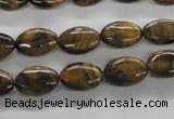 CTE301 15.5 inches 8*12mm oval yellow tiger eye gemstone beads