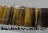 CTE317 15.5 inches 25*35mm faceted rectangle yellow tiger eye beads