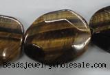 CTE324 15.5 inches 25*35mm freeform yellow tiger eye gemstone beads