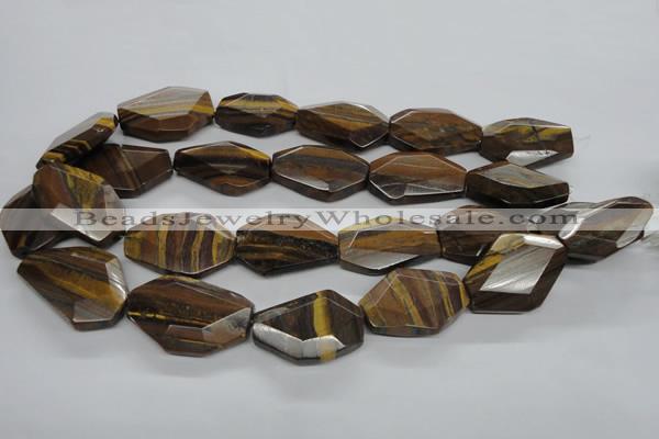 CTE325 15.5 inches 24*30mm freeform yellow tiger eye gemstone beads