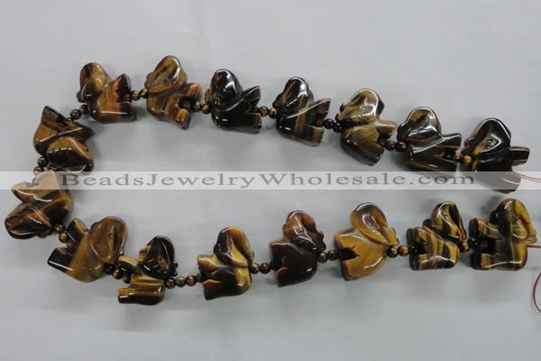 CTE339 15.5 inches 20*25mm animal yellow tiger eye gemstone beads