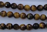 CTE422 15.5 inches 8mm faceted round yellow tiger eye beads