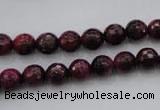 CTE472 15.5 inches 8mm faceted round red tiger eye beads wholesale