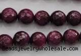 CTE474 15.5 inches 12mm faceted round red tiger eye beads wholesale