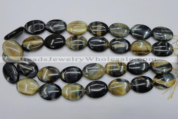 CTE572 15.5 inches 18*25mm oval golden & blue tiger eye beads