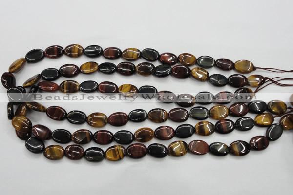 CTE60 15.5 inches 10*14mm oval mixed tiger eye gemstone beads