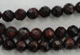 CTE702 15.5 inches 8mm faceted round red tiger eye beads