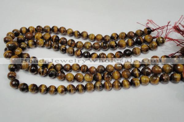 CTE753 15.5 inches 10mm faceted round yellow tiger eye beads wholesale