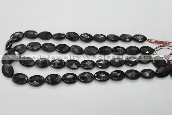 CTE77 15.5 inches 13*18mm faceted oval blue tiger eye gemstone beads