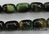 CTE80 15.5 inches 11*15mm drum green tiger eye gemstone beads