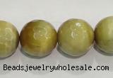 CTE906 15.5 inches 16mm faceted round golden tiger eye beads