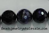 CTE937 15.5 inches 18mm faceted round dyed blue tiger eye beads