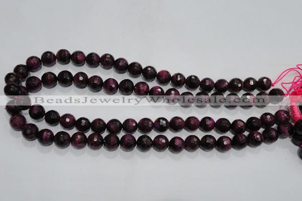 CTE971 15.5 inches 6mm faceted round dyed red tiger eye beads