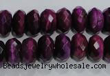 CTE982 15.5 inches 8*12mm faceted rondelle dyed red tiger eye beads