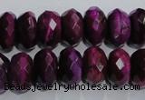 CTE983 15.5 inches 10*14mm faceted rondelle dyed red tiger eye beads