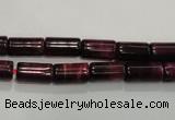 CTE987 15.5 inches 6*10mm tube dyed red tiger eye beads wholesale