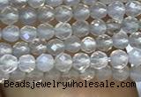 CTG1001 15.5 inches 2mm faceted round tiny grey agate beads