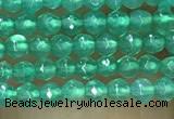 CTG1007 15.5 inches 2mm faceted round tiny green agate beads