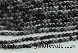 CTG106 15.5 inches 2mm round tiny snowflake obsidian beads wholesale