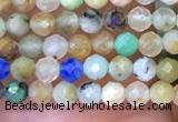 CTG1081 15.5 inches 2mm faceted round tiny chrysocolla beads