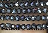 CTG1085 15.5 inches 2mm faceted round tiny hematite beads