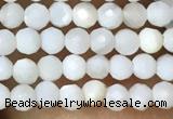 CTG1088 15.5 inches 2mm faceted round tiny mother of pearl beads