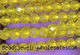 CTG1093 15.5 inches 2mm faceted round tiny quartz glass beads