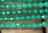 CTG1096 15.5 inches 2mm faceted round tiny quartz glass beads