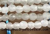 CTG1110 15.5 inches 3mm faceted round tiny white agate beads