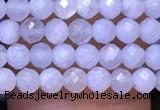 CTG1118 15.5 inches 3mm faceted round tiny blue lace agate beads