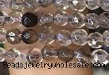 CTG1127 15.5 inches 3mm faceted round tiny smoky quartz beads