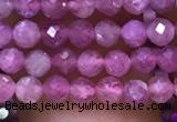 CTG1136 15.5 inches 3mm faceted round tiny imitation ruby beads