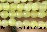 CTG1148 15.5 inches 3mm faceted round tiny lemon jade beads