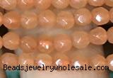 CTG1151 15.5 inches 3mm faceted round tiny red aventurine beads