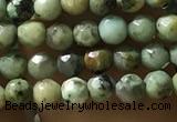 CTG1178 15.5 inches 3mm faceted round tiny African turquoise beads