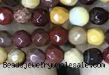 CTG1182 15.5 inches 3mm faceted round tiny mookaite gemstone beads