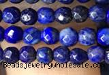 CTG1194 15.5 inches 3mm faceted round tiny dyed lapis lazuli beads