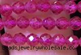 CTG1197 15.5 inches 3mm faceted round tiny quartz glass beads