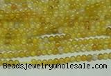 CTG121 15.5 inches 2mm round tiny yellow agate beads wholesale