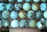 CTG1212 15.5 inches 4mm faceted round tiny African turquoise beads