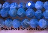 CTG1215 15.5 inches 4mm faceted round tiny apatite gemstone beads