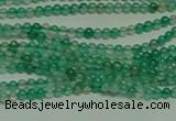 CTG122 15.5 inches 2mm round tiny green agate beads wholesale