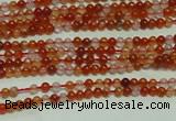 CTG123 15.5 inches 2mm round grade A tiny red agate beads wholesale