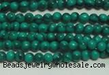 CTG131 15.5 inches 3mm round tiny synthetic malachite beads wholesale