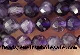 CTG1344 15.5 inches 4mm faceted round amethyst gemstone beads