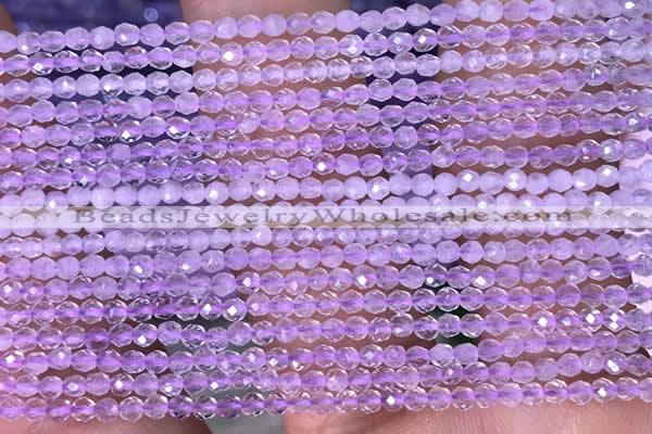 CTG1404 15.5 inches 2mm faceted round lavender amethyst beads wholesale